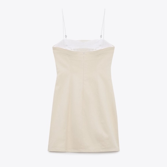 ZARA COMBINATION SHORT DRESS - Picture 8 of 9